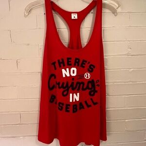 Homage Razorback Tank Top - A League of Their Own/There’s No Crying in Baseball